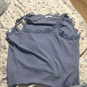 Cotton On Blue Camisole with Lace Detail